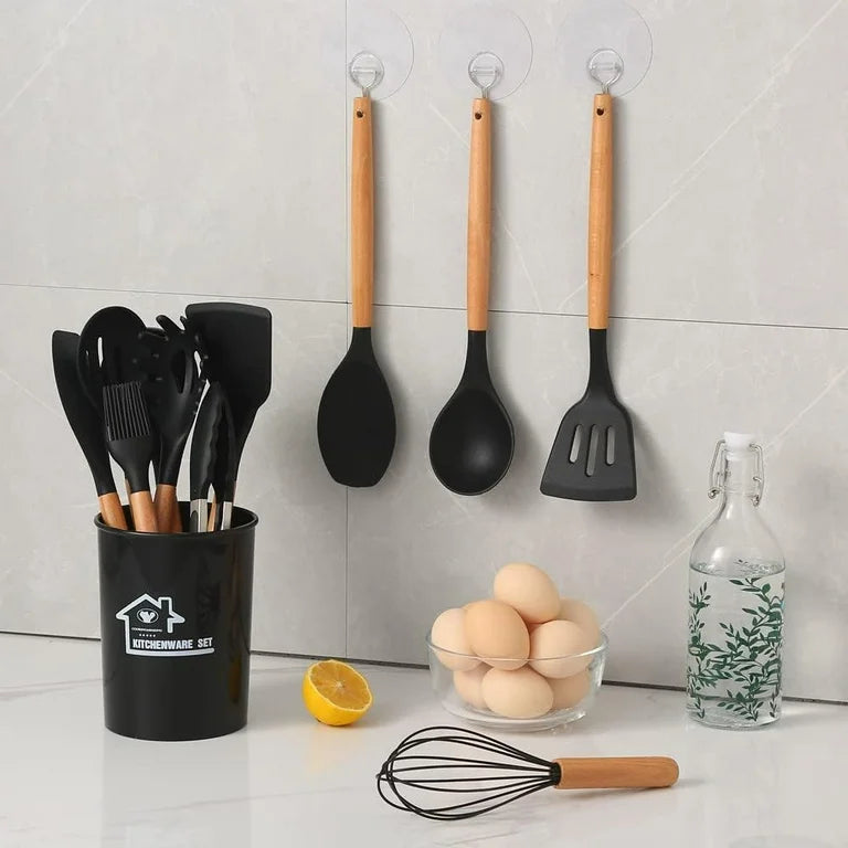 12Pcs Silicone Cooking Utensil Set