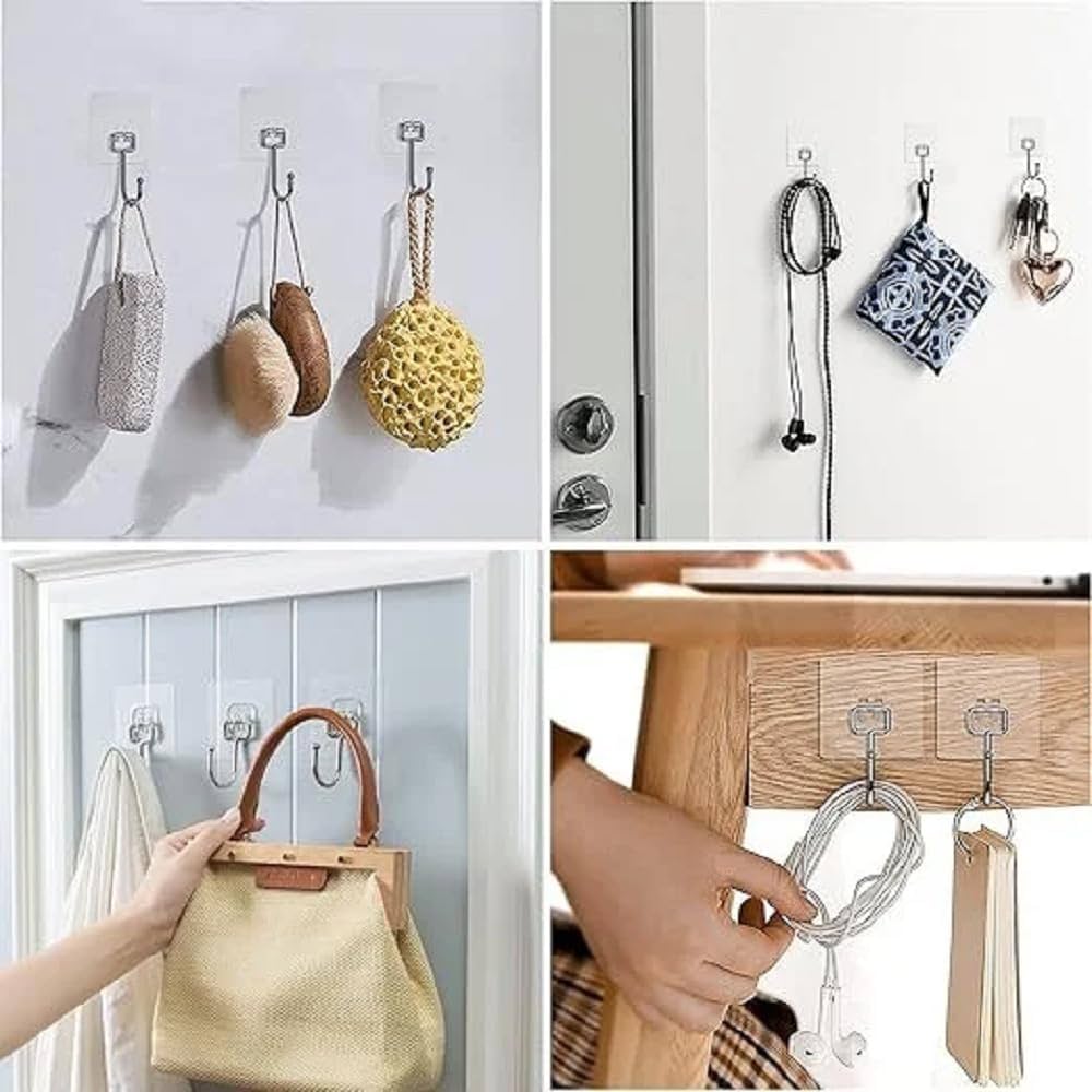 Wall Hanging Hooks – 5 Pcs, No Drilling Needed