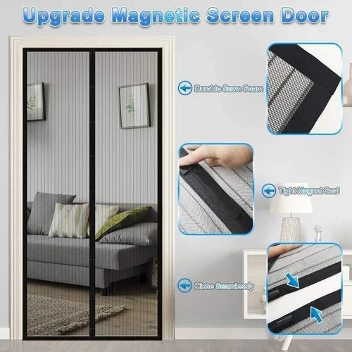 No-Tools Magnetic Mesh Door