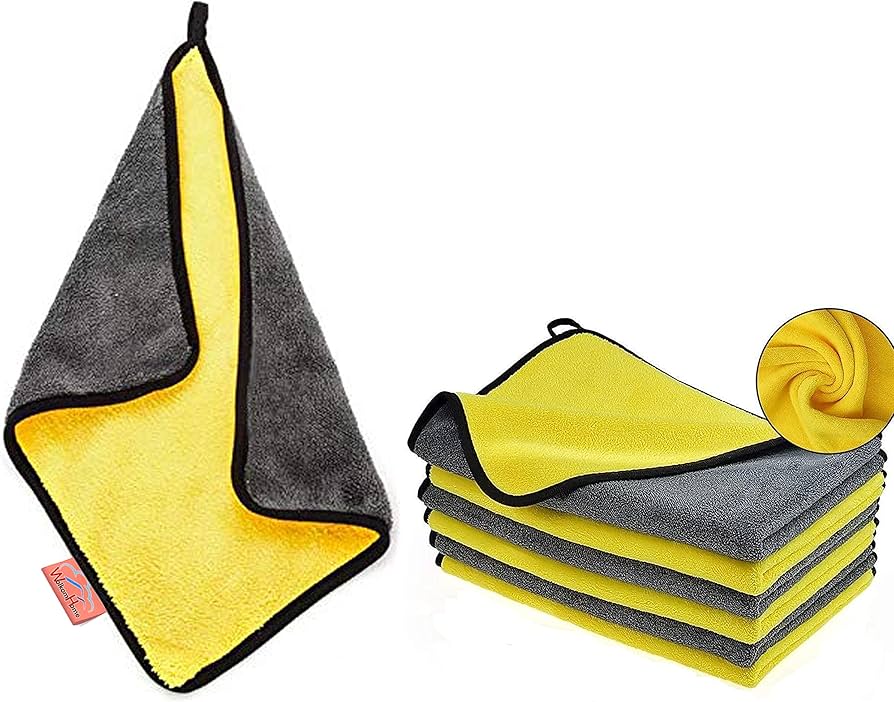 1 Pcs Reusable & Washable Yellow Microfiber Cloth