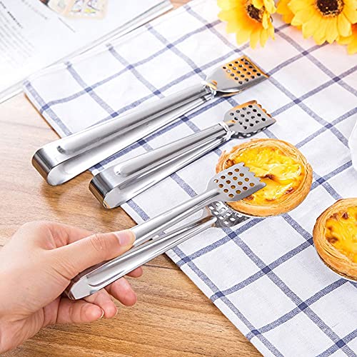 7-Inch Stainless Steel Kitchen Serving Tongs