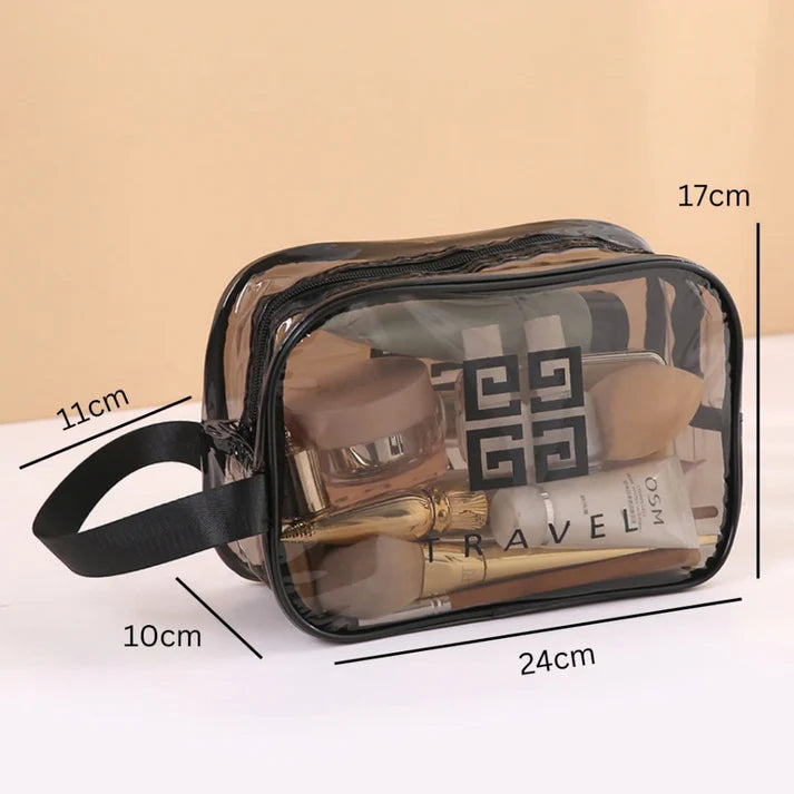Clear Lid Makeup Organizer Bag