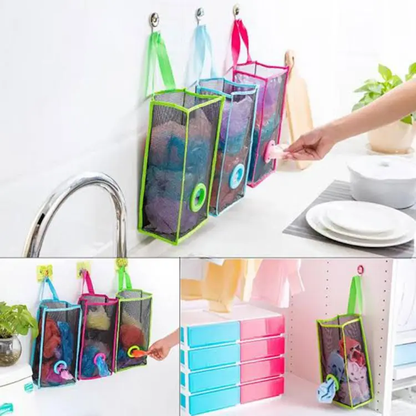 Versatile Hanging Shopper Dispenser Holder and Bag Organizer