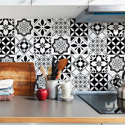 12 Pcs Black & White Waterproof Tile Wraps