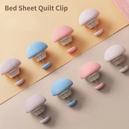 8 Pcs Bedsheet Quilt Clips Mushroom Duvet Cover Clips