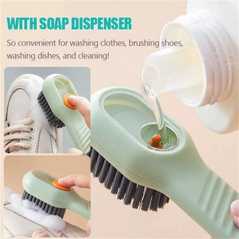 (Pack of 2) Multi-Purpose Cleaning Brush with Soap Dispenser