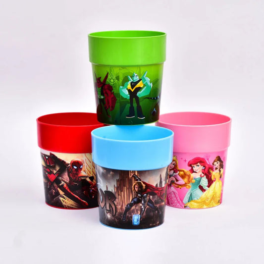 Pack Of 4 Kids Drinking Glasses – Cartoon Design