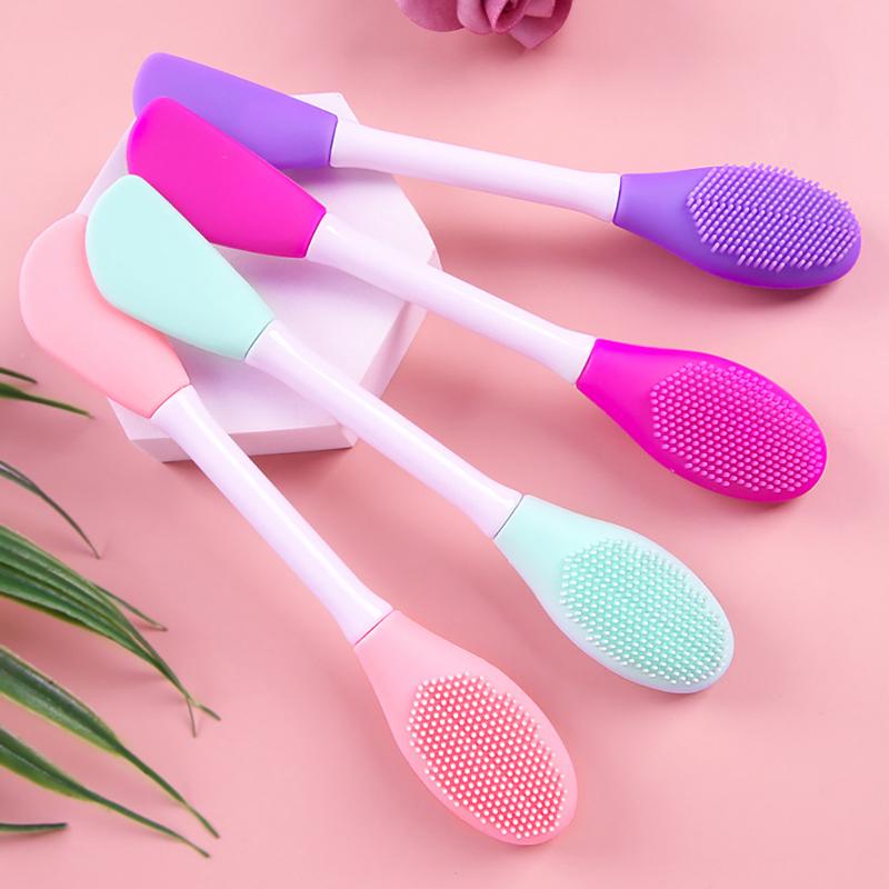 Double-ended Silicone Face Mask Brush Silicone Facial Mud Mask Applicator