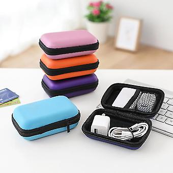 Rectangle Nylon USB Disk Earphones Storage Organizer Case