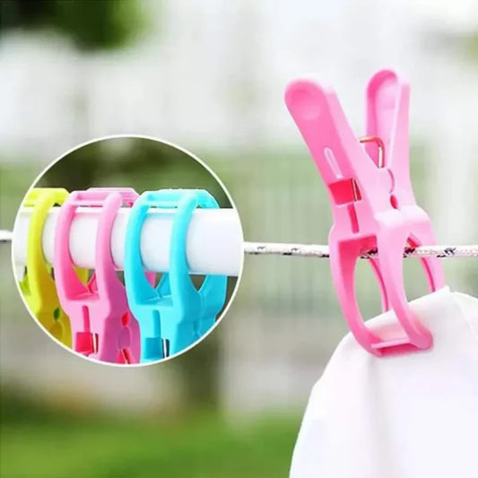 12 Pcs Large Plastic Clothes Clips – Strong Hold