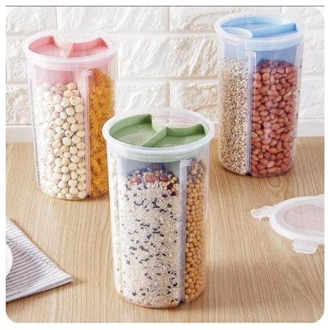 3-Section Clear Storage Jar