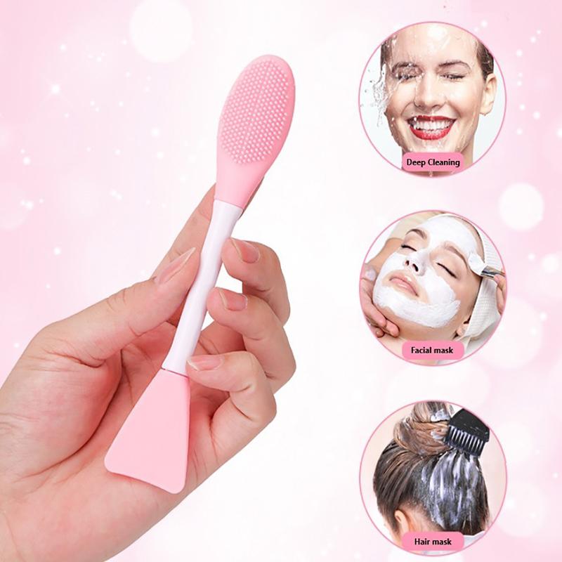 Double-ended Silicone Face Mask Brush Silicone Facial Mud Mask Applicator