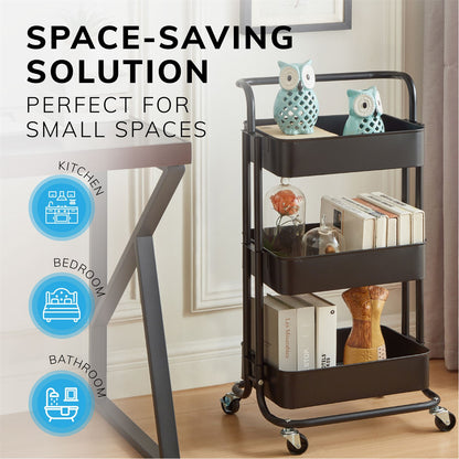 3-Drawer Rolling Organizer