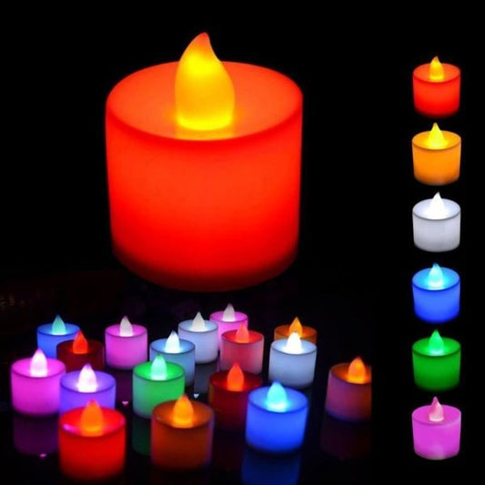 2Pcs Multicolor Glow LED Candles