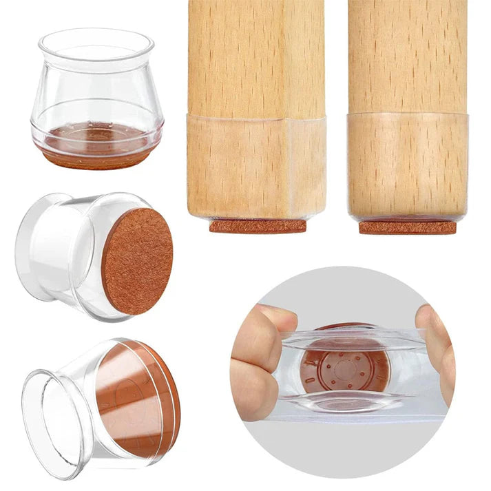 4 Pcs Chair Leg Protectors With Grip