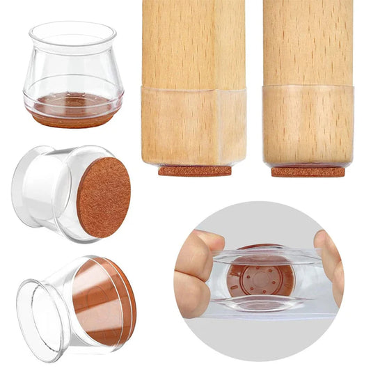 4 Pcs Chair Leg Protectors With Grip