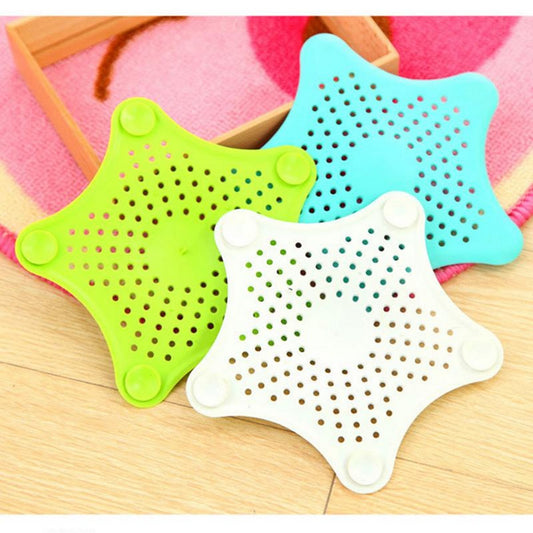 3Pcs Silicone Star Shaped Sink Filter Hair Catcher Strainers for Sink