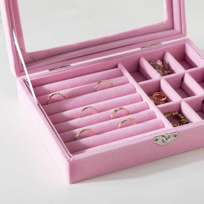 Luxury Jewelry Case with Glass Top