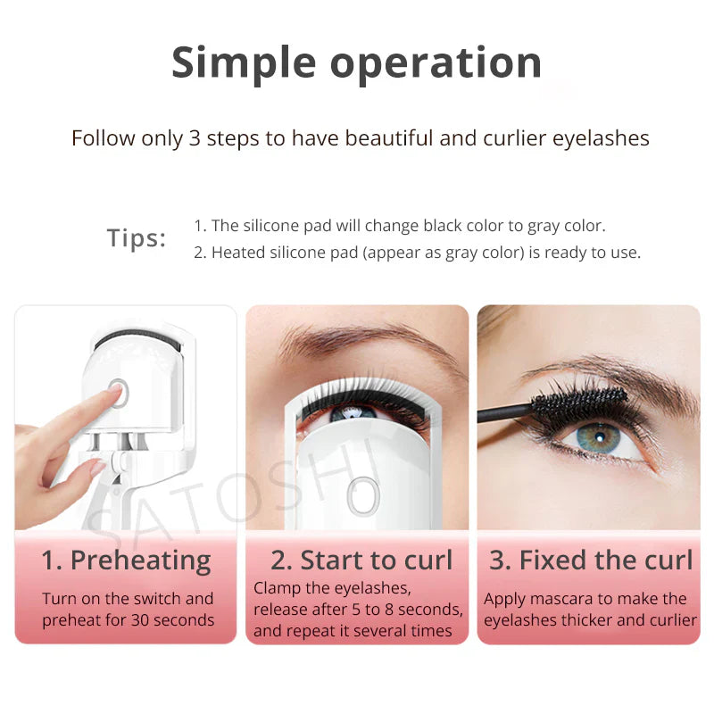 Portable Electric Heated Eyelash Curler