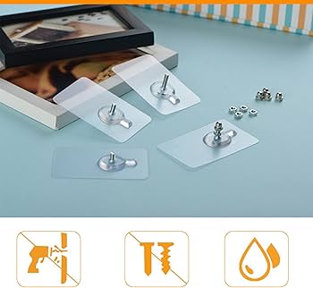 3 Pcs Non-Trace Self Adhesive Nails Hooks