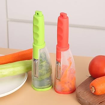 Vegetable Peeler With Storage Tube