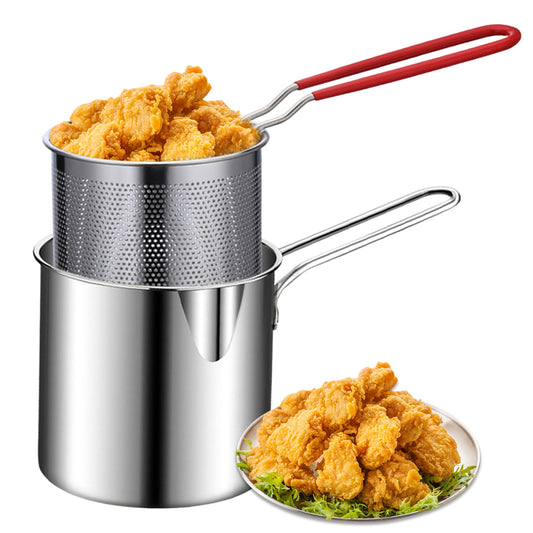 Deep Fryer Pot With Oil Strainer