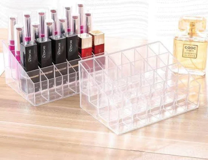 24 Grid Stand Solid Lip Stick Cosmetic Storage Box Organizer