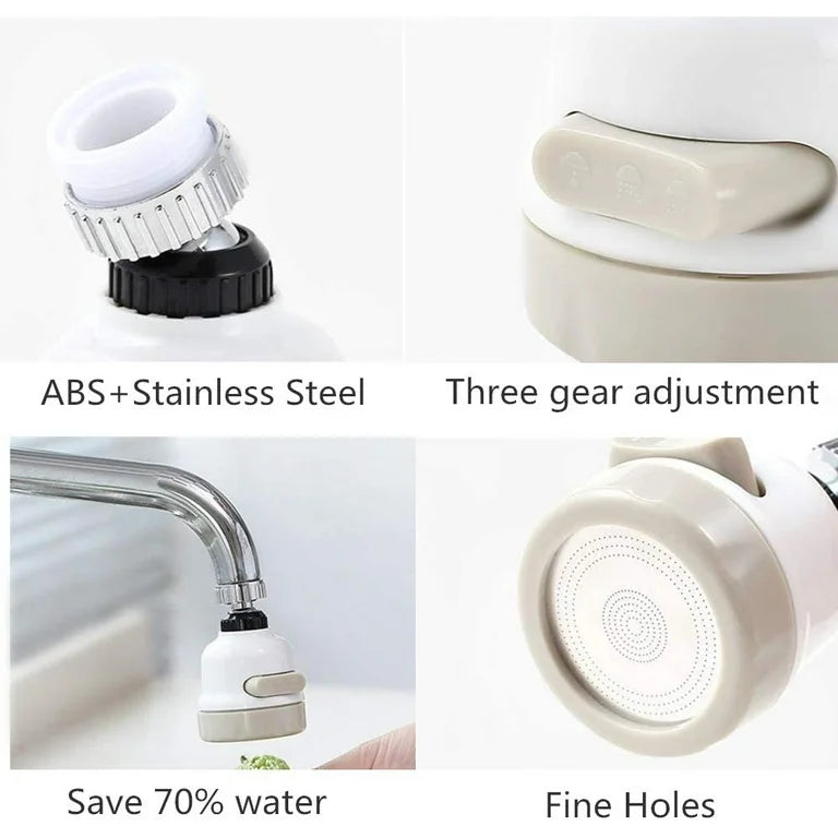 360 Rotation 3 Modes Flexible Faucet Aerator