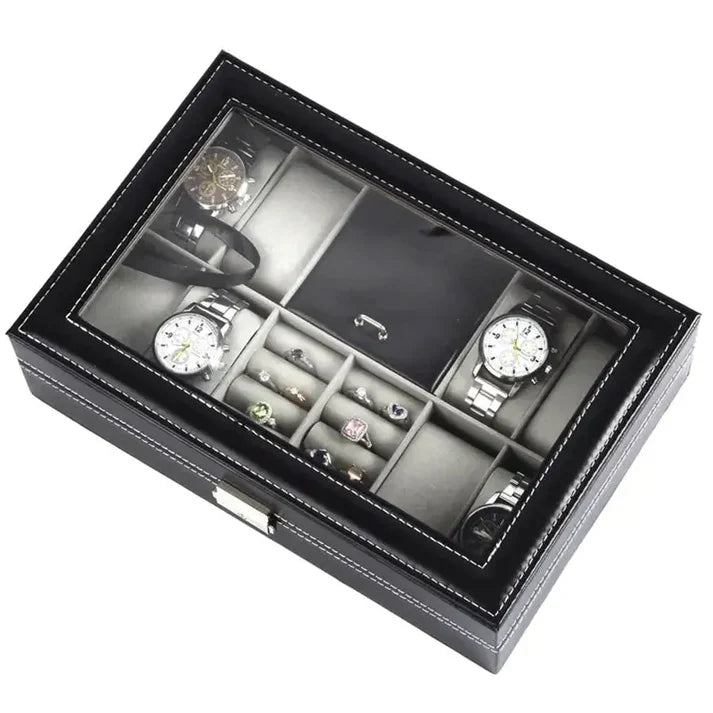 8 Grids Watch & Jewelry Case Organizer