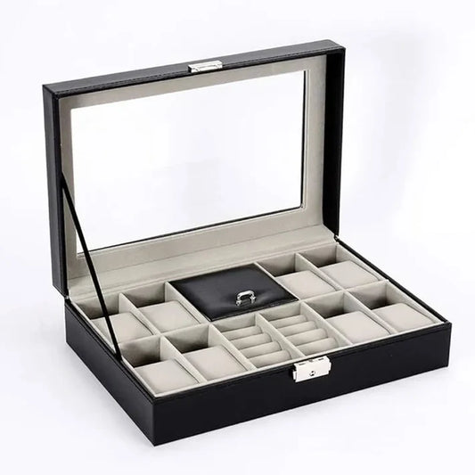 8 Grids Watch & Jewelry Case Organizer