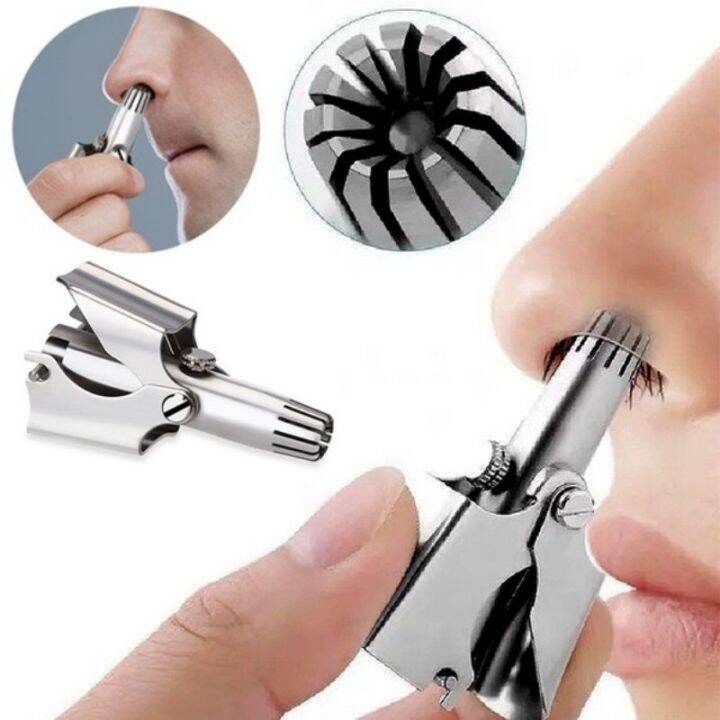 Mini Portable Stainless Steel Manual Nose Hair Trimmer