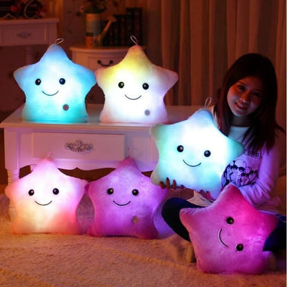 Twinkle LED Lights Star Throw Pillows