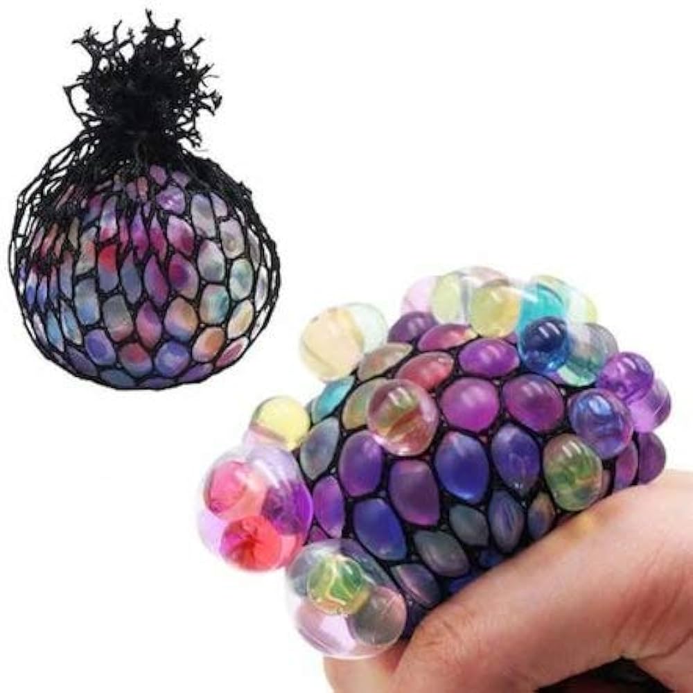 1 Pcs Anti Stress Squishy Mesh Rainbow Ball