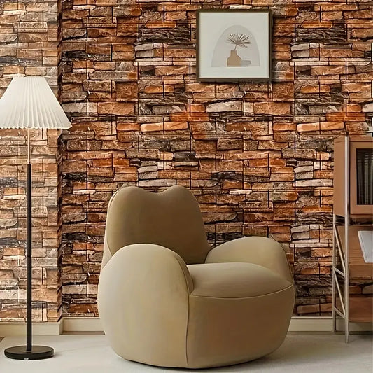 Brown Brick Sheet, Home and Wall Decor 