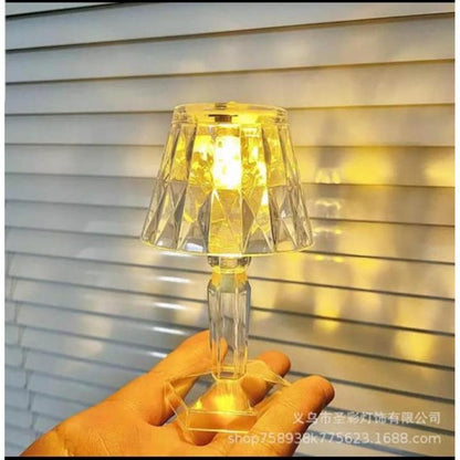 Mini Crystal Table Lamp, Home and Living 
