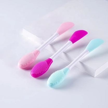 3 Pcs Double-ended Silicone Face Mask Brush Silicone Facial Mud Mask Applicator