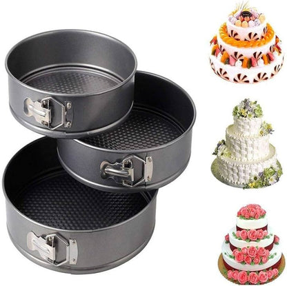 Pack Of 3 Non-Stick Round Cake Pan Set