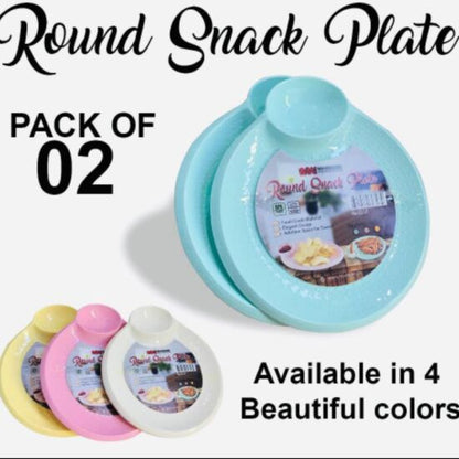 Snack Plate Round Shape Pack Of 2