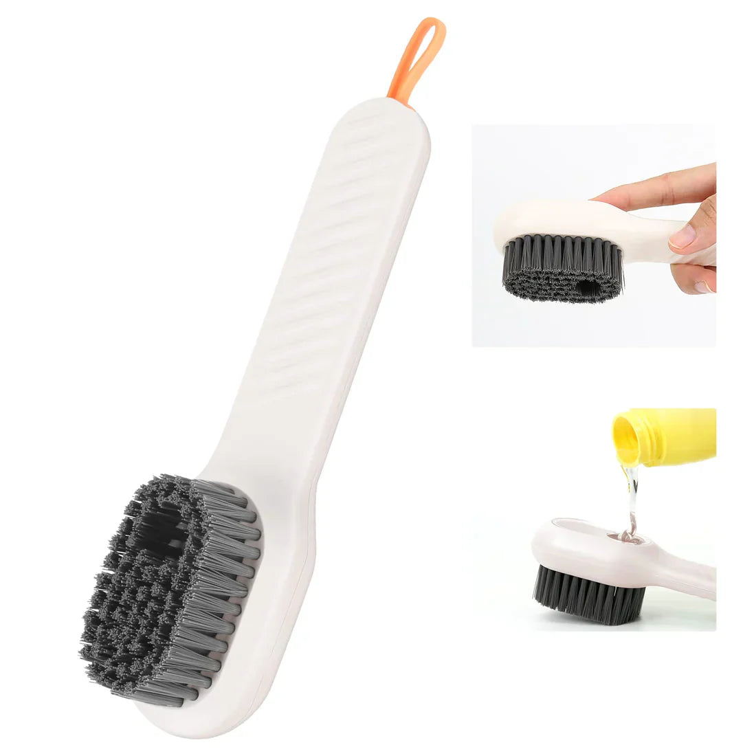 3 Pcs Multifunctional Cleaning Brush with Soap Dispenser