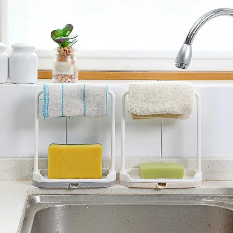 Kitchen Sponge and Towel Organizer