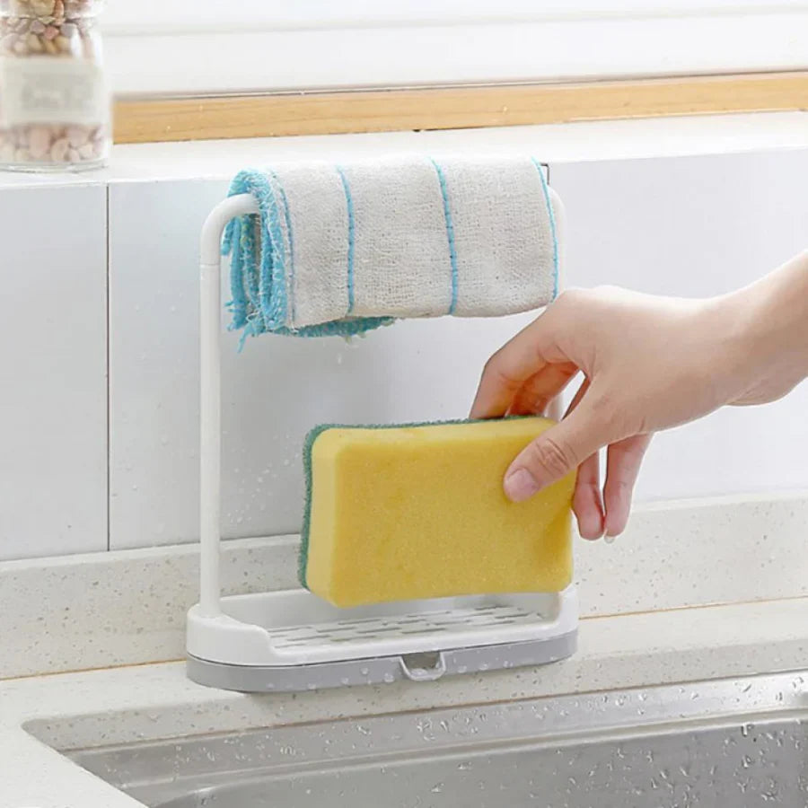 Kitchen Sponge and Towel Organizer