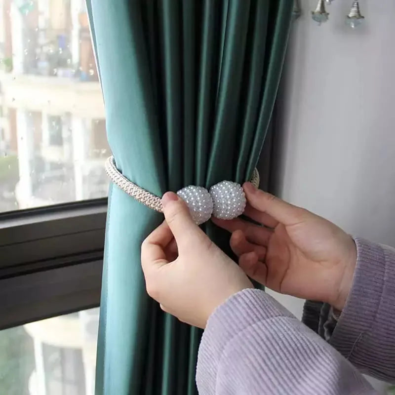 Magnetic Pearl Curtain Tiebacks