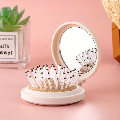 Cute Mini Pocket Mirror Folding Comb