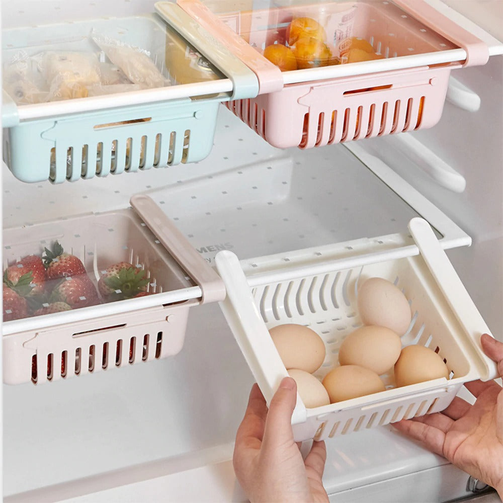 2Pcs Dishwasher Safe Fridge Drawer Basket