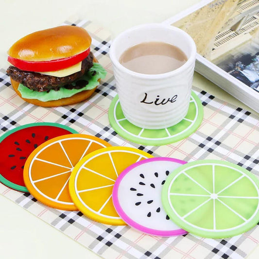 3 Pieces Fruit Shape Silicone Cup Pad