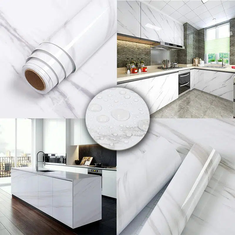 White Marble Paper Sticker