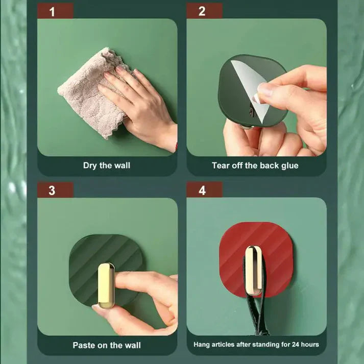 3 Pcs Clear Strong Adhesive Hooks