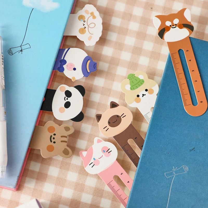 25pcs Cute Cartoon Bookmark Ruler