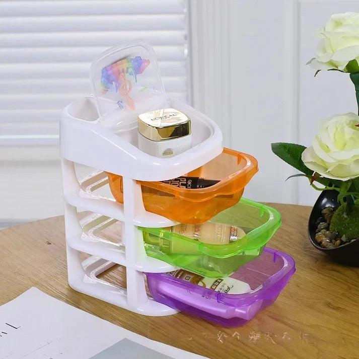 Compact 3-Drawer Desk Box Organizer