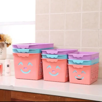 3Pcs Set Smiley Organiser Basket